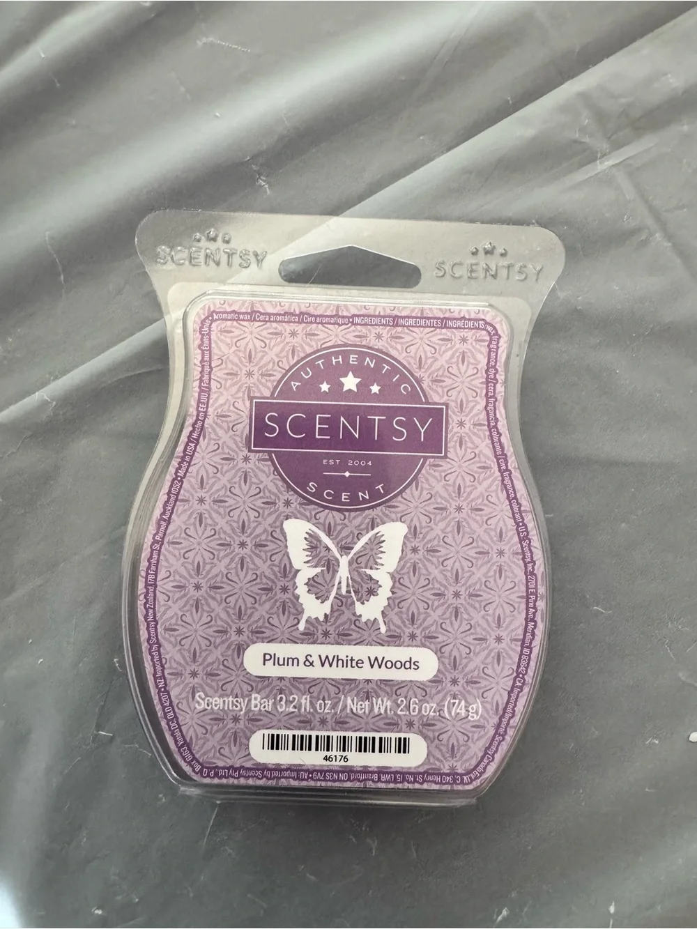 Scentsy Plum & White Woods Wax Bar - Retired
